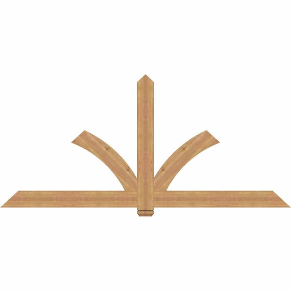 Ekena Millwork Redmond Smooth Timber Gable Bracket, Western Red Cedar, 96"W x 44"H x 1 1/2"D x 5 1/2"F, 11/12 Pitch GBW096X44X0206RED00SWR - main